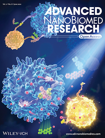 Advanced NanoBiomed Research cover featuring optical control of immune checkpoint blockade